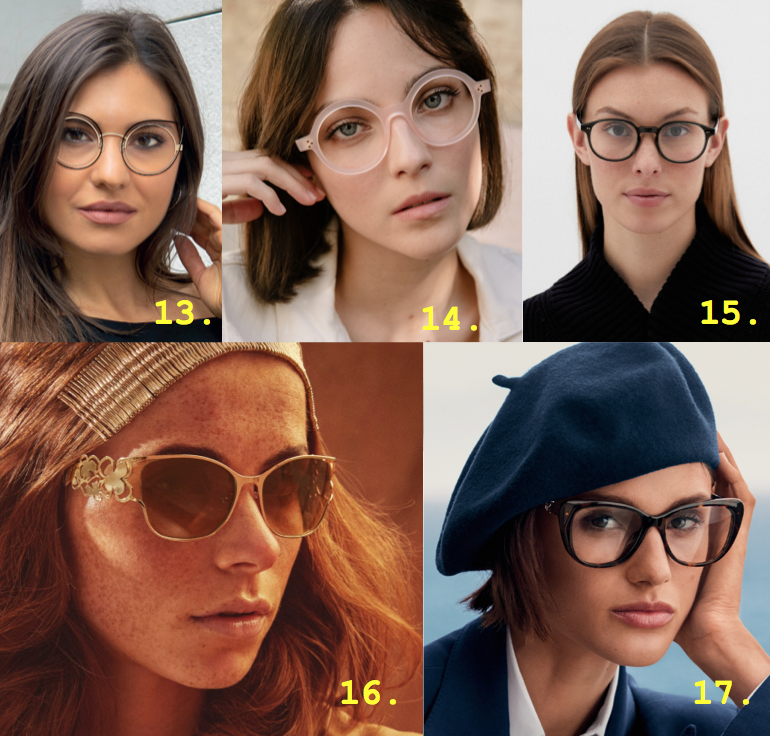 Portfolio 100 lunettes femmes avec Kaleos CCO E. Khanh MSK